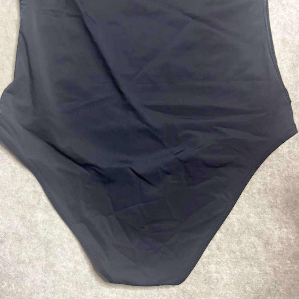 Aerie High Torso Waisted Full Coverage Bikini Bottom Medium Black Swimwear NWT - Picture 6 of 8
